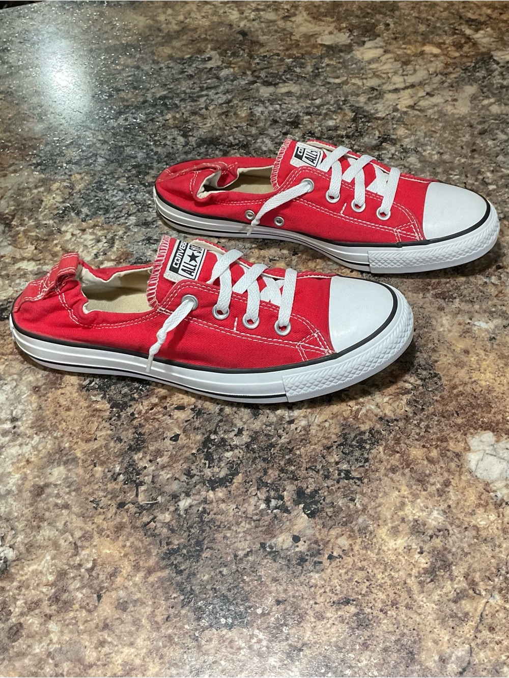 Converse Chuck Taylor All Star Shoreline Red Slip On Sneakers Women’s Size 10 - Picture 2 of 6
